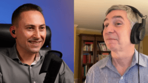 Snapshot of Alexandre Nevski and Alec Crawford in conversation during the Innovation Tales podcast.